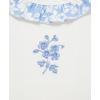 Little Me Baby Girls’ 3-Pc 100% Cotton, Bodysuit, Matching Headband and Pant Set, 3 Months to 24 Months(Blue Floral)