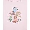 Little Me Baby Girls’ 3-Pc 100% Cotton, Bodysuit, Matching Headband and Pant Set, 3 Months to 24 Months(Pink Western)