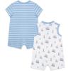 Little Me Baby Boys 2-pack of Rompers(Blue Bell/Multi)
