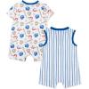 Little Me Baby Boys 2-pack of Rompers(Blue Lolite/Multi)
