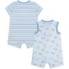 Little Me Baby Boys 2-pack of Rompers(Ice Water/Multi)