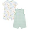 Little Me Baby Boys 2-pack of Rompers(Mist Green/Multi)