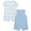 Little Me Baby Boys 2-pack of Rompers(Placid Blue/Multi)