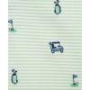 Little Me Clothes for Baby Boys’ Cotton Polo Short-Sleeve and Shorts Set, 12 Months – 4 Toddler(Blue/Green Madras Plaid)