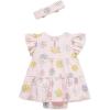 Little Me Clothes for Baby Girls’ Popover Bodysuit Dress and Headband Set, 3-12 Months(Cherry Blossom/Multi)
