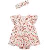 Little Me Clothes for Baby Girls’ Popover Bodysuit Dress and Headband Set, 3-12 Months(Icy Pink/Bittersweet)