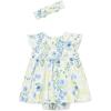 Little Me Clothes for Baby Girls’ Popover Bodysuit Dress and Headband Set, 3-12 Months(Marshmallow/Marina)