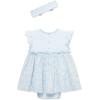 Little Me Clothes for Baby Girls’ Popover Bodysuit Dress and Headband Set, 3-12 Months(Nantucket Breeze)