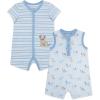 Little Me Baby Boys 2-pack of Rompers(Ice Water/Multi)