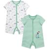 Little Me Baby Boys 2-pack of Rompers(Neptune Green/Multi)