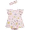 Little Me Clothes for Baby Girls’ Popover Bodysuit Dress and Headband Set, 3-12 Months(Cherry Blossom/Multi)
