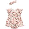 Little Me Clothes for Baby Girls’ Popover Bodysuit Dress and Headband Set, 3-12 Months(Icy Pink/Bittersweet)