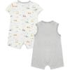 Little Me Baby Boys 2-pack of Rompers(Soft Gray/Multi)