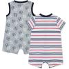 Little Me Clothes for Baby Boys’ 2-Pack Rompers, 3-12 Months(Multicolored)