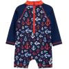Little Me Clothes for Baby Boys’ Long Sleeve Full Coverage Rash Guard Suit, 6-24 Months(Medieval Blue)
