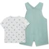 Little Me baby-boys 2-piece Tee Shirt and Shortall Set(Green)