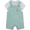 Little Me baby-boys 2-piece Tee Shirt and Shortall Set(Green)