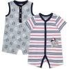Little Me Clothes for Baby Boys’ 2-Pack Rompers, 3-12 Months(Multicolored)