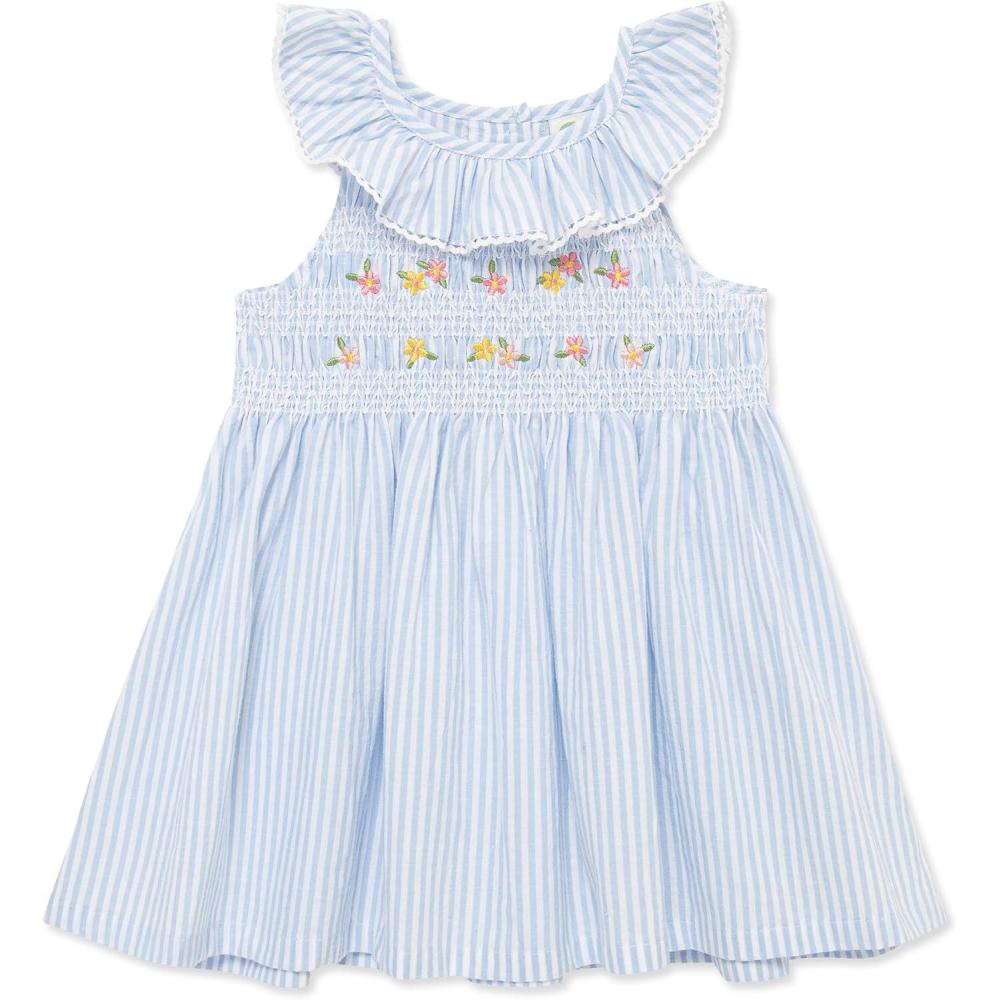 imageLittle Me Clothes for Baby Girls Sundress with Panty 12 Months 4 ToddlerPlacid Blue