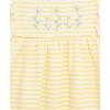Little Me Clothes for Baby Girls’ 2-Pack Rompers, 3 Months – 12 Months(Chambray Blue/Banana Cream)