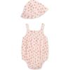 Little Me Clothes for Baby Girls’ Terry Bubble Romper and Hat Set, 3 to 12 Months(Mary’s Rpse/Pink Lemonade)