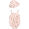 Little Me Clothes for Baby Girls’ Terry Bubble Romper and Hat Set, 3 to 12 Months(Mary’s Rpse/Pink Lemonade)