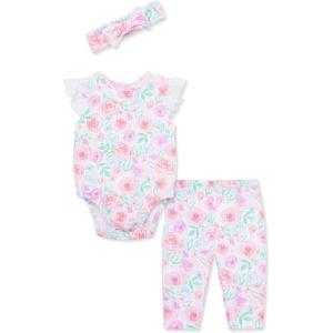 Little Me Baby Girls’ Bodysuit and Pant Set, 3-12 Months
