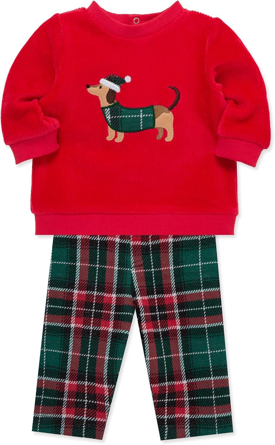 imageLittle Me Clothes for Baby Boys Fancy Dress Party Pups Assorted Set 3 Months to 9 MonthsRedGreen