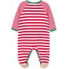 Little Me Clothes for Baby Boys’ and Girls’ Holiday Footies Rompers Sleepers, Newborn to 6 Months(Reindeer Stripe Footie)