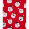 Little Me Clothes for Baby Gender Neutral Viscose from Bamboo Zipper Closure Holiday Footie Pajamas, Newborn to 9 Months(Lipstick Red)