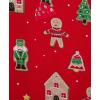 Little Me Clothes for Baby Gender Neutral Viscose from Bamboo Zipper Closure Holiday Footie Pajamas, Newborn to 9 Months(Lipstick Red Ginderbread)