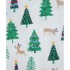 Little Me Clothes for Baby Gender Neutral Viscose from Bamboo Zipper Closure Holiday Footie Pajamas, Newborn to 9 Months(White/Jelly Bean Green)