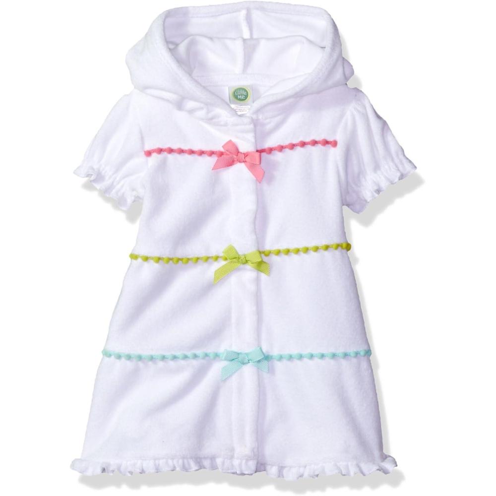 imageLittle Me Girls UPF 50 Short Sleeve Hooded CoverupCoverup