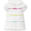 Little Me Girls’ UPF 50+ Short Sleeve Hooded Cover-up(Coverup)