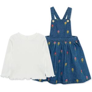 Little Me Clothes for Baby Girl’s 2-PC Jumper Dress and Shirt Sets