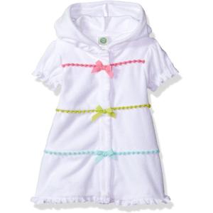 Little Me Girls’ UPF 50+ Short Sleeve Hooded Cover-up(Coverup)