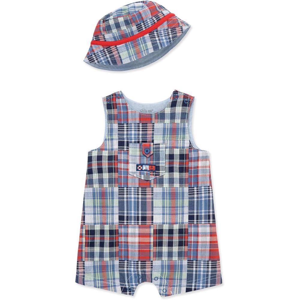 imageLittle Me Baby Boys 2PiecePlaid Patch