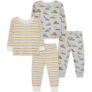 Little Me Clothes for Baby Boys’ 2-Pack Bamboo Pajama Set, 12 Months – 4Toddler(Micro Chip)