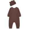 Little Me Baby Boys’ Essential Solids 2-Piece Cap and Button-Up Jumpsuit Coverall, 0-12 Months