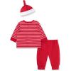 Little Me Clothes for Baby Boys’ 3-Piece Christmas Santa Jogger Pajama Set, 6M