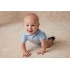 Little Me Simply Essential Solids 100% Organic Clothes for Baby Boys’ Collared Polo Romper, 3-12 Months