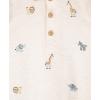 Little Me Clothes for Baby Boys’ Snap Closure Coverall and Matching Socks Set, 3 Months to 12 Months(Oatmeal Heather Safari)