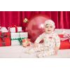 Little Me Clothes for Baby Boys’ and Girls’ Christmas Marshmallow Footie and Cap Set Romper Sleeper, 9 Months