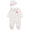 Little Me Clothes for Baby Boys’ and Girls’ Christmas Marshmallow Footie and Cap Set Romper Sleeper, 9 Months