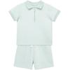 Little Me Clothes for Baby Boys Organic Cotton 2-Piece Short and Shirt Set, 12 Months – 4 Toddler(Green)