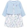 Little Me Clothes for Baby Girls’ 100% Cotton Dress Set with Panty, Green, 3 to 12 Months(Floral)