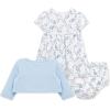 Little Me Clothes for Baby Girls’ 100% Cotton Dress Set with Panty, Green, 3 to 12 Months(Floral)