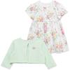 Little Me Clothes for Baby Girls’ 100% Cotton Dress Set with Panty, Green, 3 to 12 Months(Pastel Green/Multi)