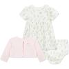 Little Me Clothes for Baby Girls’ 100% Cotton Dress Set with Panty, Green, 3 to 12 Months(Green)
