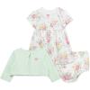 Little Me Clothes for Baby Girls’ 100% Cotton Dress Set with Panty, Green, 3 to 12 Months(Pastel Green/Multi)